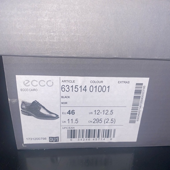 ECCO Cairo Cap Toe Genuine Leather Dress Shoes - Picture 5 of 5